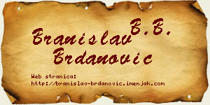 Branislav Brdanović vizit kartica